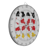 Flagge deutscher Staaten Dartscheibe (Vorderseite Links)