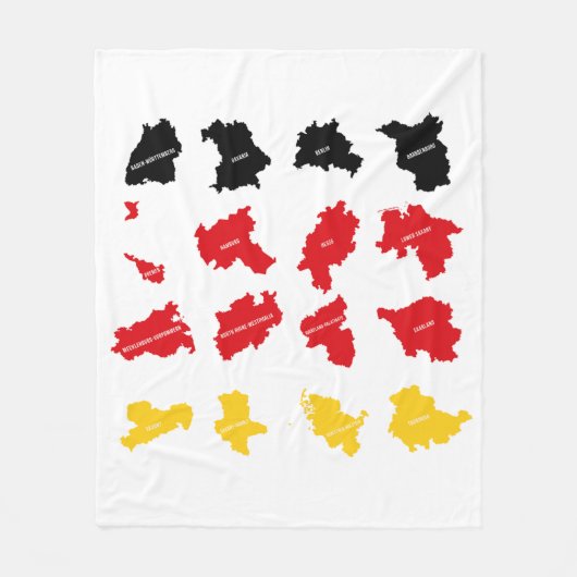 Flagge deutscher Staaten Fleecedecke (Vorderseite)