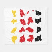Flagge deutscher Staaten Fleecedecke (Vorderseite (Horizontal))