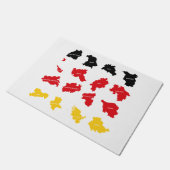 Flagge deutscher Staaten Fußmatte (Schrägansicht)