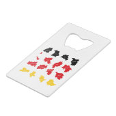 Flagge deutscher Staaten Geldbeutel Flaschenöffner (Vorderseite Schrägansicht)