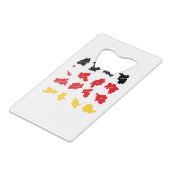 Flagge deutscher Staaten Geldbeutel Flaschenöffner (Rückseite Schrägansicht)