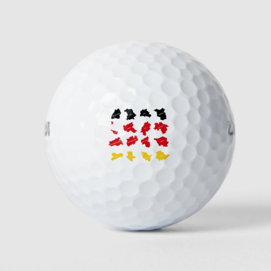 Flagge deutscher Staaten Golfball (Vorderseite)