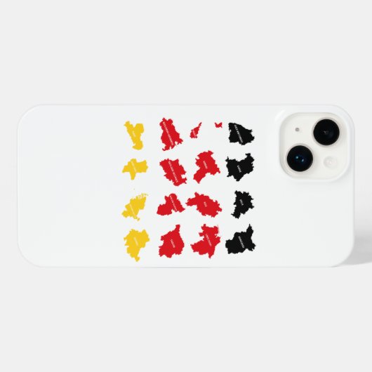 Flagge deutscher Staaten iPhone Hülle (Rückseite (Horizontal))