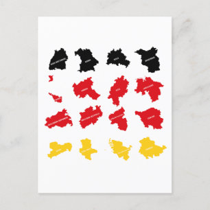 Flagge deutscher Staaten Postkarte