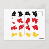 Flagge deutscher Staaten Postkarte (Rückseite)
