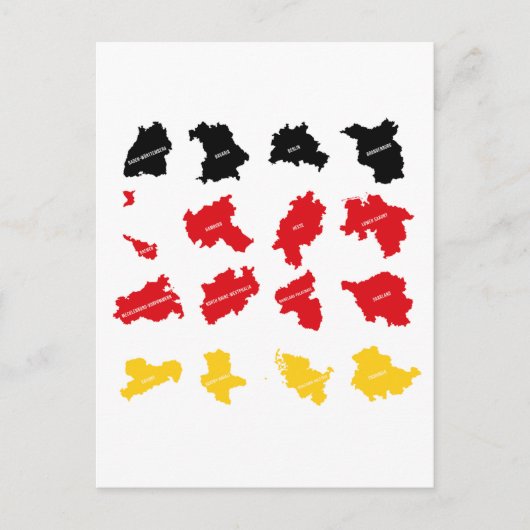 Flagge deutscher Staaten Postkarte (Vorderseite)