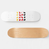 Flagge deutscher Staaten Skateboard (Horizontal)
