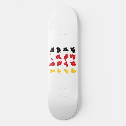 Flagge deutscher Staaten Skateboard (Vorderseite)