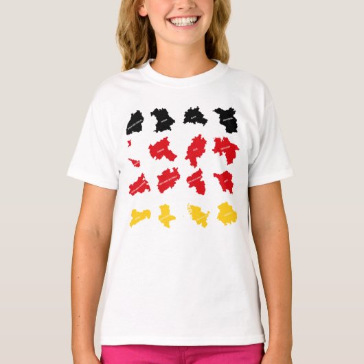 Flagge deutscher Staaten T-Shirt (Vorderseite)
