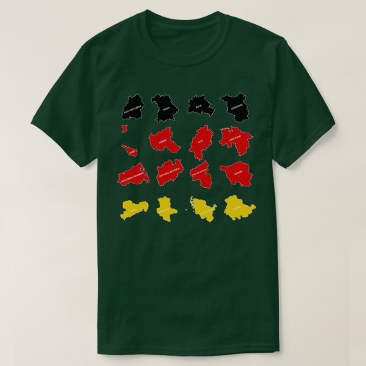 Flagge deutscher Staaten T-Shirt (Design vorne)