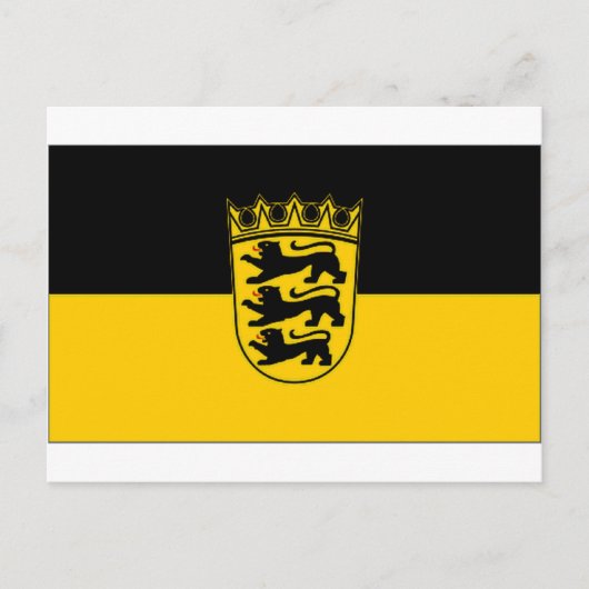 Flagge Deutschlands Baden Wurttemberg Postkarte (Vorderseite)