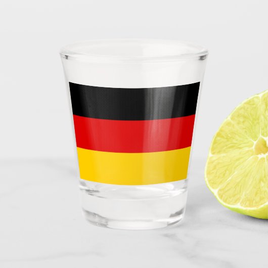 Flagge Deutschlands (Deutschland) Schnapsglas (Vorderseite)