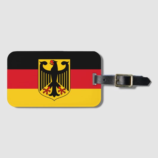 Flagge Deutschlands Gepäckanhänger (Vorderseite (Horizontal))