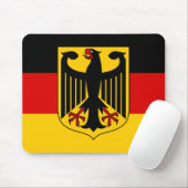 Flagge Deutschlands mit Wappen Mousepad (Mit Mouse)