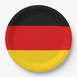 Flagge Deutschlands oder Deutschlands Pappteller