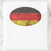 Flagge Deutschlands Ovaler Aufkleber (Tasche)