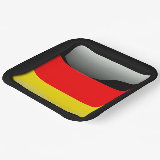 Flagge Deutschlands Pappteller (Gewinkelt)