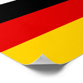 Flagge Deutschlands Poster (Ecke)