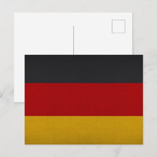 Flagge Deutschlands Postkarte (Vorne/Hinten)