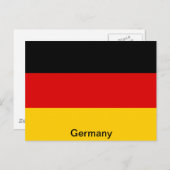 Flagge Deutschlands Postkarte (Vorne/Hinten)