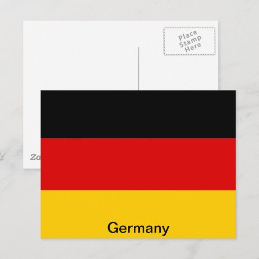 Flagge Deutschlands Postkarte (Vorne/Hinten)