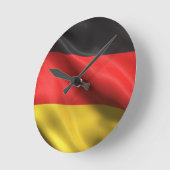 Flagge Deutschlands Runde Wanduhr (Winkel)