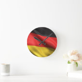 Flagge Deutschlands Runde Wanduhr (Zuhause)