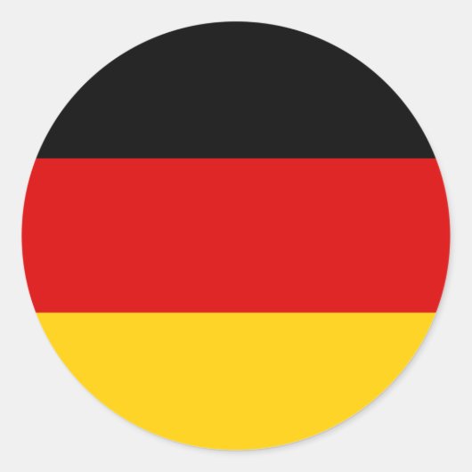 Flagge Deutschlands Runder Aufkleber (Vorderseite)