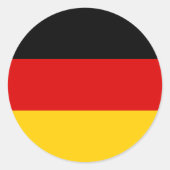 Flagge Deutschlands Runder Aufkleber (Vorderseite)