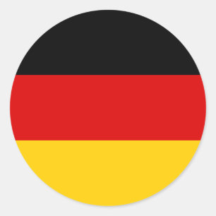 Flagge Deutschlands Runder Aufkleber