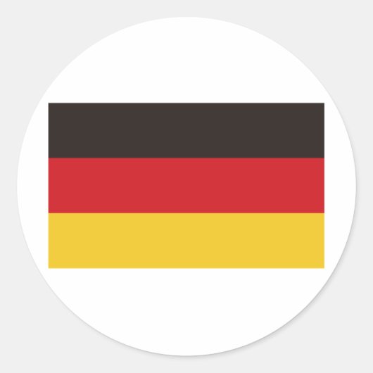 Flagge Deutschlands Runder Aufkleber (Vorderseite)
