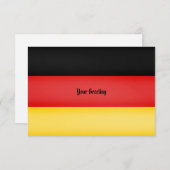 Flagge Deutschlands Schwarz Rot Gold Personalisier Einladung (Vorne/Hinten)