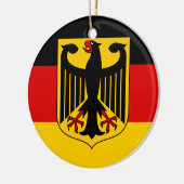 Flagge Deutschlands und Wappen Keramik Ornament (Links)
