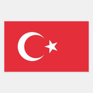 Flagge die Türkei-Abziehbild-des Aufklebers Rechteckiger Aufkleber