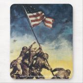 Flagge, die über Iwojima anhebt Mousepad (Vorne)