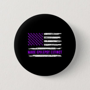 Flagge Dinosaurier Mach Epilepsie Aussterben Bewus Button