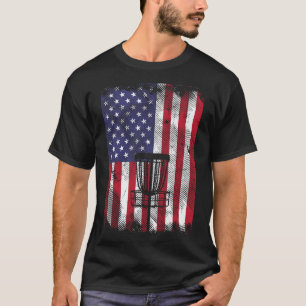 Flagge Disc Golf Sket Vintage Frisbee Golf Sport T-Shirt