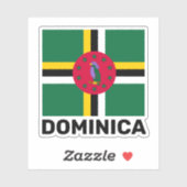 Flagge Dominicas Aufkleber (Blatt)