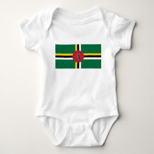 Flagge Dominicas Baby Strampler