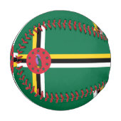 Flagge Dominicas Baseball (Vorderseite Links)