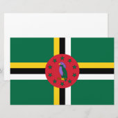 Flagge Dominicas Briefpapier (Vorne/Hinten)