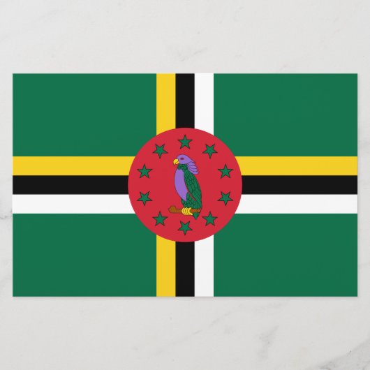 Flagge Dominicas Briefpapier (Vorderseite)