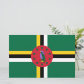 Flagge Dominicas Briefpapier (Stehend Vorderseite)