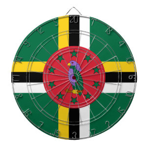 Flagge Dominicas Dartscheibe