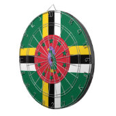Flagge Dominicas Dartscheibe (Vorderseite rechts)