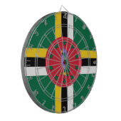 Flagge Dominicas Dartscheibe (Vorderseite Links)