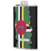 Flagge Dominicas Flachmann (Links)