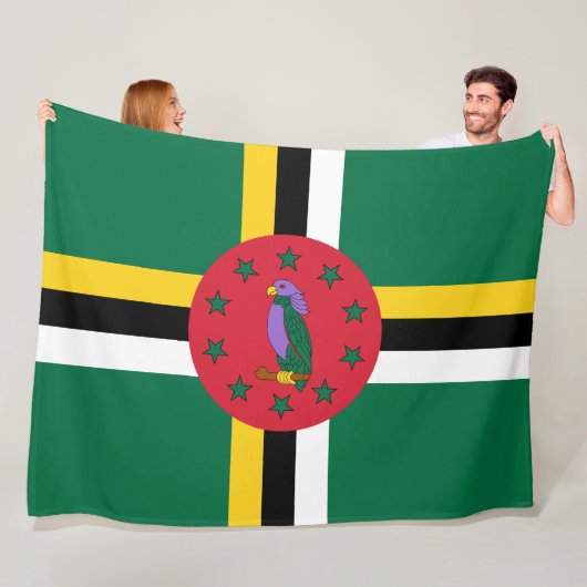 Flagge Dominicas Fleecedecke (Beispiel)