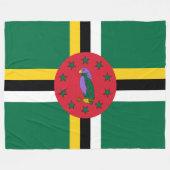 Flagge Dominicas Fleecedecke (Vorderseite (Horizontal))